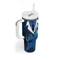 New Zealand Nurses RN Personalised Tumbler With Handle Galaxy Stethoscope Maori Motif LT9 - Polynesian Pride