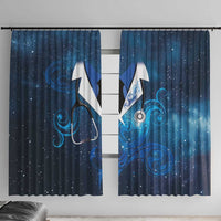 New Zealand Nurses RN Window Curtain Galaxy Stethoscope Maori Motif LT9 With Hooks Galaxy - Polynesian Pride