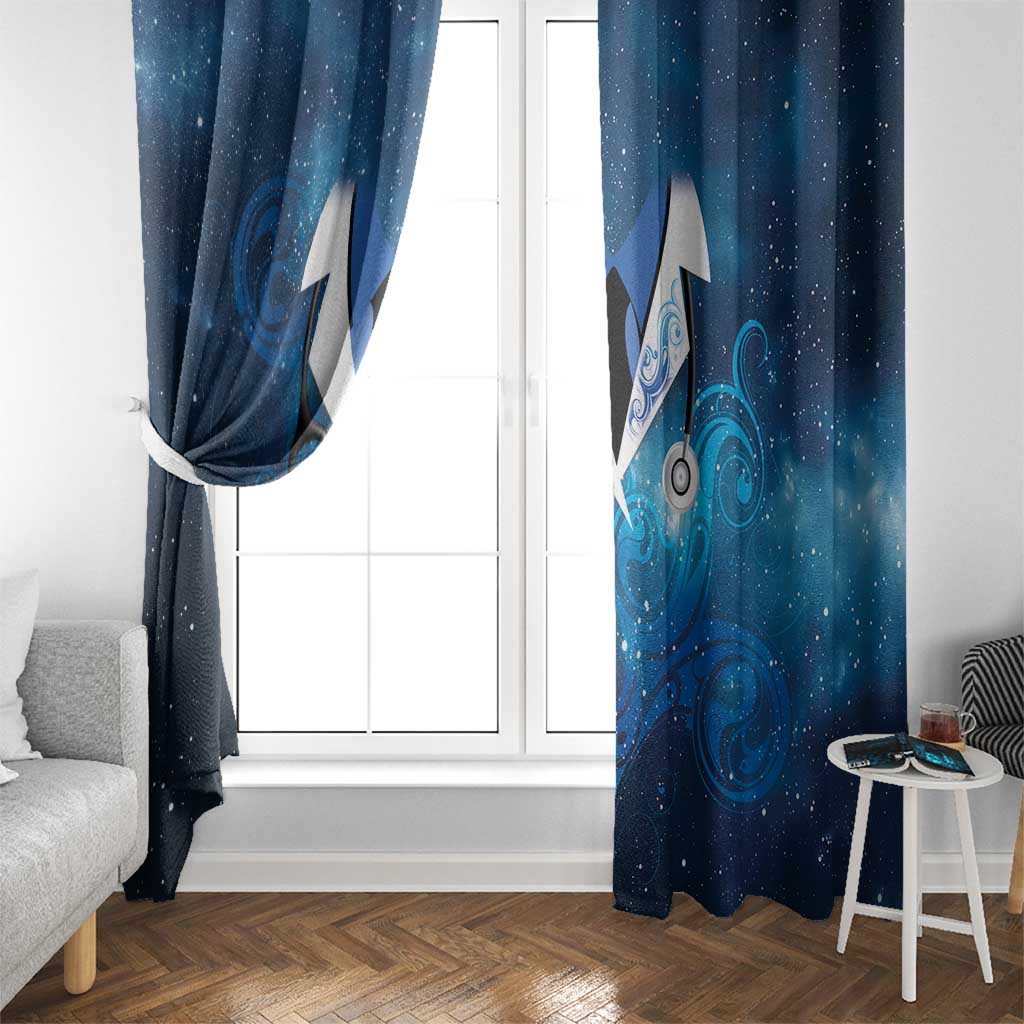 New Zealand Nurses RN Window Curtain Galaxy Stethoscope Maori Motif LT9 - Polynesian Pride