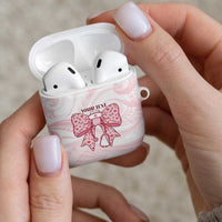 New Zealand Nurses RN Personalised AirPods Case Pink Stethoscope Coquette Bow Maori Motif LT9 - Polynesian Pride