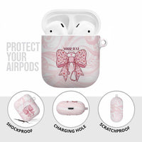 New Zealand Nurses RN Personalised AirPods Case Pink Stethoscope Coquette Bow Maori Motif LT9 - Polynesian Pride