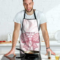 New Zealand Nurses RN Personalised Apron Pink Stethoscope Coquette Bow Maori Motif LT9 - Polynesian Pride