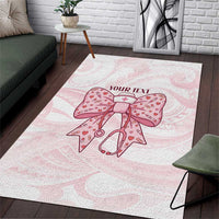New Zealand Nurses RN Personalised Area Rug Pink Stethoscope Coquette Bow Maori Motif LT9 Pink - Polynesian Pride