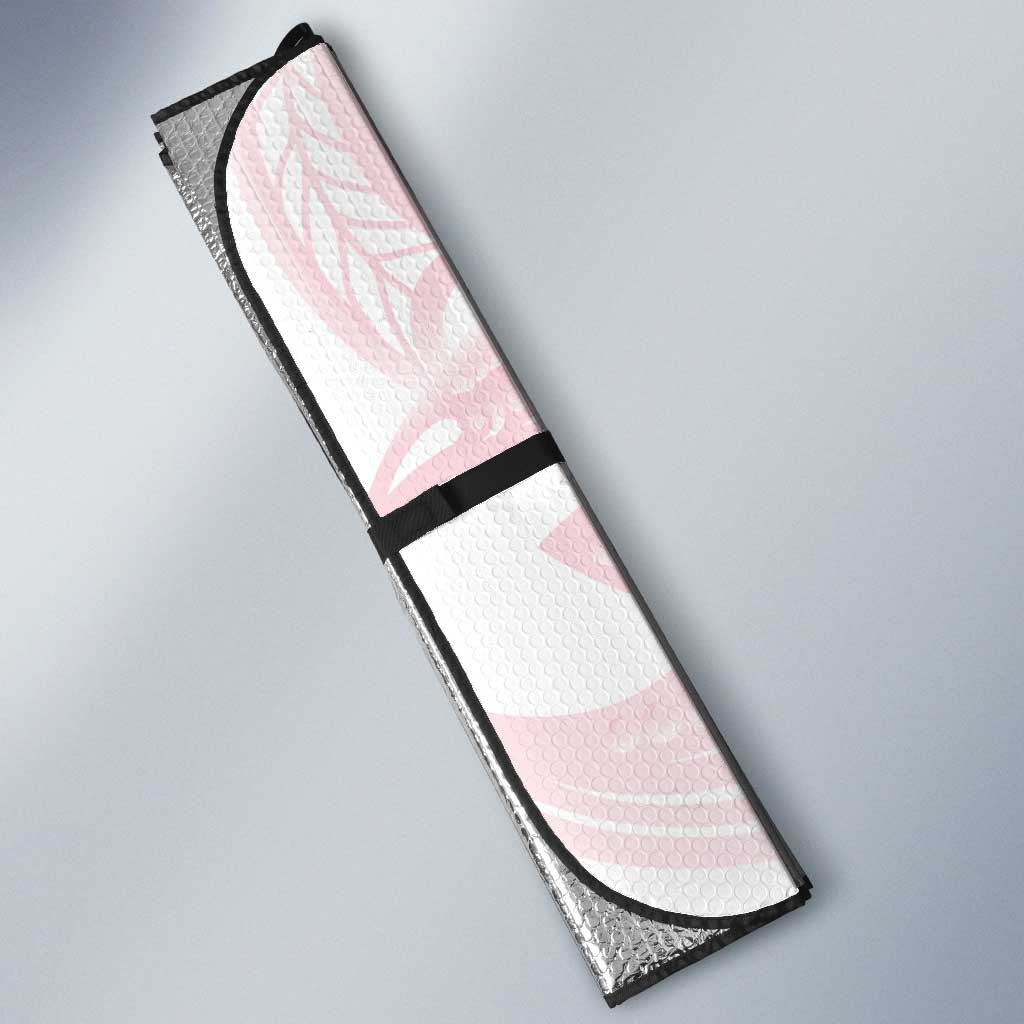 New Zealand Nurses RN Personalised Auto Sun Shade Pink Stethoscope Coquette Bow Maori Motif LT9 - Polynesian Pride