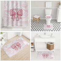 New Zealand Nurses RN Personalised Bathroom Set Pink Stethoscope Coquette Bow Maori Motif LT9 - Polynesian Pride