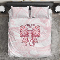 New Zealand Nurses RN Personalised Bedding Set Pink Stethoscope Coquette Bow Maori Motif