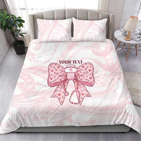 New Zealand Nurses RN Personalised Bedding Set Pink Stethoscope Coquette Bow Maori Motif