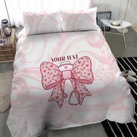 New Zealand Nurses RN Personalised Bedding Set Pink Stethoscope Coquette Bow Maori Motif