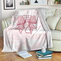New Zealand Nurses RN Personalised Blanket Pink Stethoscope Coquette Bow Maori Motif LT9 Pink - Polynesian Pride