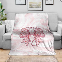 New Zealand Nurses RN Personalised Blanket Pink Stethoscope Coquette Bow Maori Motif LT9 - Polynesian Pride
