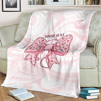 New Zealand Nurses RN Personalised Blanket Pink Stethoscope Coquette Bow Maori Motif LT9 - Polynesian Pride