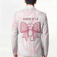New Zealand Nurses RN Personalised Blazer Pink Stethoscope Coquette Bow Maori Motif LT9 - Polynesian Pride