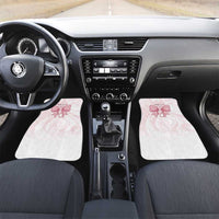 New Zealand Nurses RN Personalised Car Mats Pink Stethoscope Coquette Bow Maori Motif LT9 Set 2pcs - Front Pink - Polynesian Pride