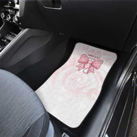 New Zealand Nurses RN Personalised Car Mats Pink Stethoscope Coquette Bow Maori Motif LT9 - Polynesian Pride