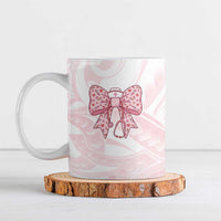 New Zealand Nurses RN Personalised Ceramic Mug Pink Stethoscope Coquette Bow Maori Motif