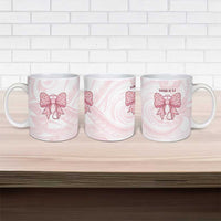 New Zealand Nurses RN Personalised Ceramic Mug Pink Stethoscope Coquette Bow Maori Motif