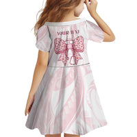 New Zealand Nurses RN Personalised Family Matching Mermaid Dress and Hawaiian Shirt Pink Stethoscope Coquette Bow Maori Motif