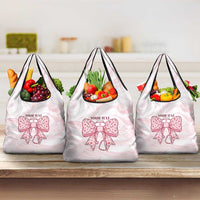 New Zealand Nurses RN Personalised Grocery Bag Pink Stethoscope Coquette Bow Maori Motif