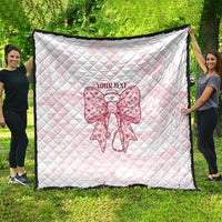 New Zealand Nurses RN Personalised Quilt Pink Stethoscope Coquette Bow Maori Motif LT9 - Polynesian Pride