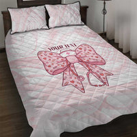 New Zealand Nurses RN Personalised Quilt Bed Set Pink Stethoscope Coquette Bow Maori Motif LT9 Pink - Polynesian Pride