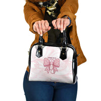 New Zealand Nurses RN Personalised Shoulder Handbag Pink Stethoscope Coquette Bow Maori Motif LT9 One Size Pink - Polynesian Pride
