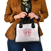 New Zealand Nurses RN Personalised Shoulder Handbag Pink Stethoscope Coquette Bow Maori Motif LT9 - Polynesian Pride