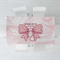 New Zealand Nurses RN Personalised Tablecloth Pink Stethoscope Coquette Bow Maori Motif LT9 Pink - Polynesian Pride