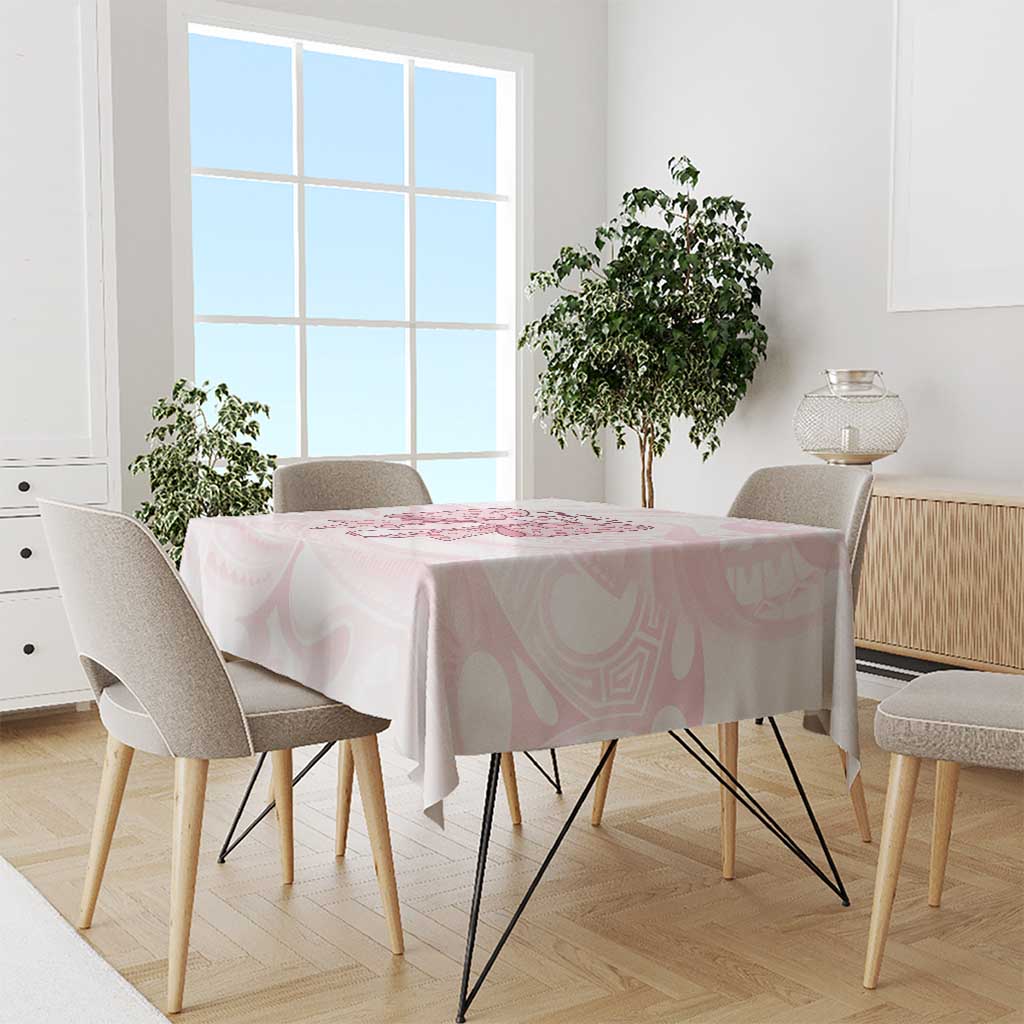 New Zealand Nurses RN Personalised Tablecloth Pink Stethoscope Coquette Bow Maori Motif LT9 - Polynesian Pride