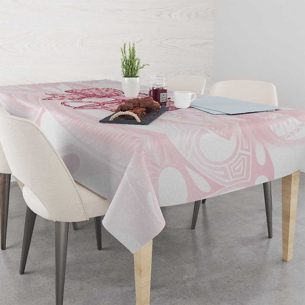 New Zealand Nurses RN Personalised Tablecloth Pink Stethoscope Coquette Bow Maori Motif LT9 - Polynesian Pride