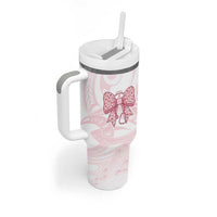 New Zealand Nurses RN Personalised Tumbler With Handle Pink Stethoscope Coquette Bow Maori Motif