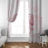 New Zealand Nurses RN Personalised Window Curtain Pink Stethoscope Coquette Bow Maori Motif LT9 - Polynesian Pride