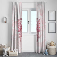 New Zealand Nurses RN Personalised Window Curtain Pink Stethoscope Coquette Bow Maori Motif LT9 - Polynesian Pride