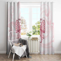 New Zealand Nurses RN Personalised Window Curtain Pink Stethoscope Coquette Bow Maori Motif LT9 - Polynesian Pride