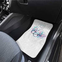 New Zealand Nurses RN Personalised Car Mats Stethoscope Floral Maori Motif LT9 - Polynesian Pride