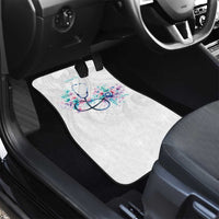 New Zealand Nurses RN Personalised Car Mats Stethoscope Floral Maori Motif LT9 - Polynesian Pride