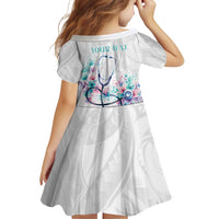 New Zealand Nurses RN Personalised Family Matching Long Sleeve Bodycon Dress and Hawaiian Shirt Stethoscope Floral Maori Motif