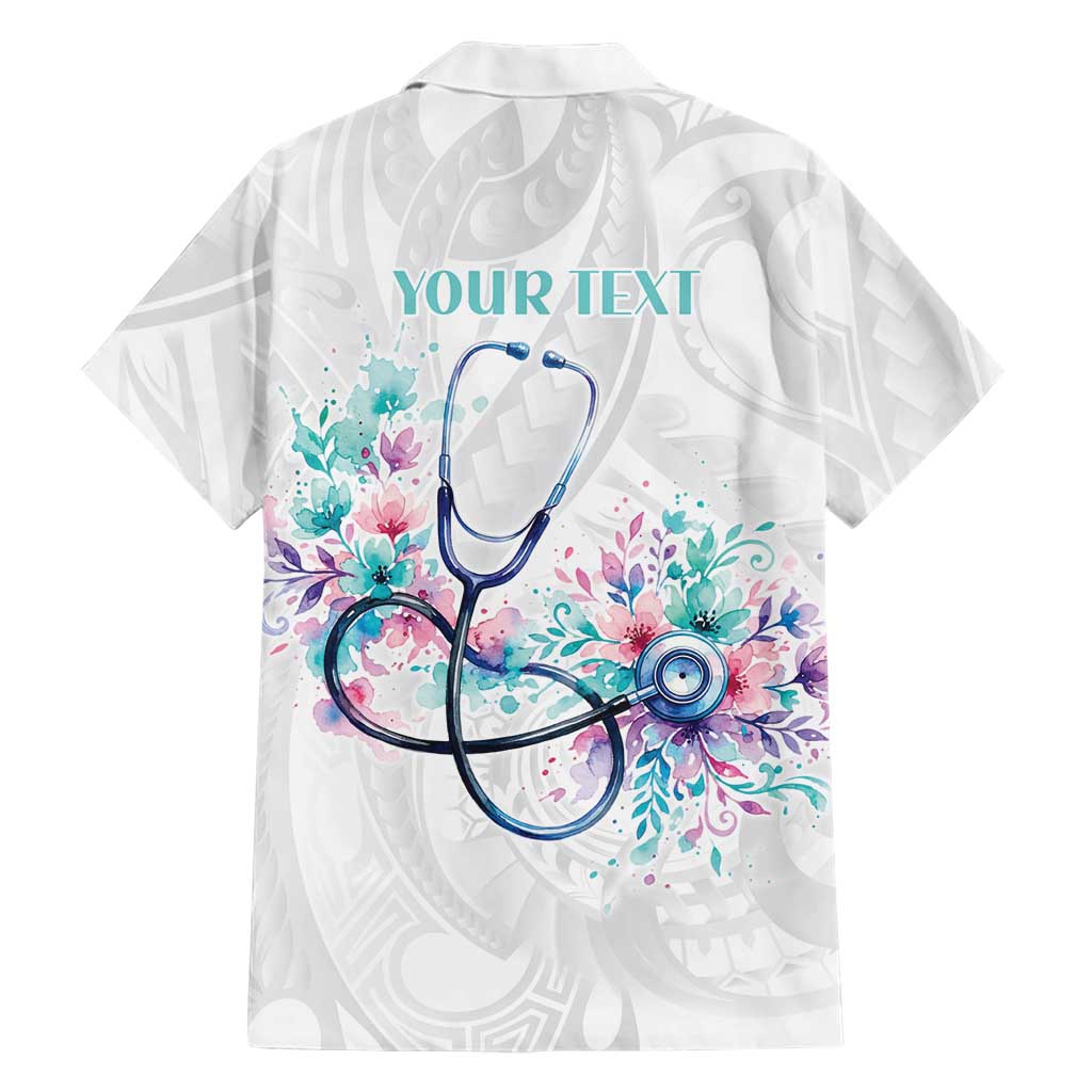 New Zealand Nurses RN Personalised Family Matching Mermaid Dress and Hawaiian Shirt Stethoscope Floral Maori Motif