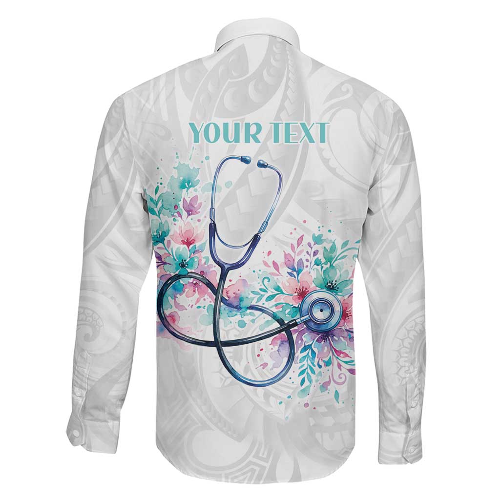 New Zealand Nurses RN Personalised Family Matching Mermaid Dress and Hawaiian Shirt Stethoscope Floral Maori Motif
