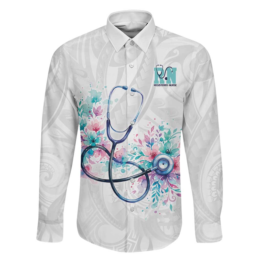 New Zealand Nurses RN Personalised Family Matching Summer Maxi Dress and Hawaiian Shirt Stethoscope Floral Maori Motif