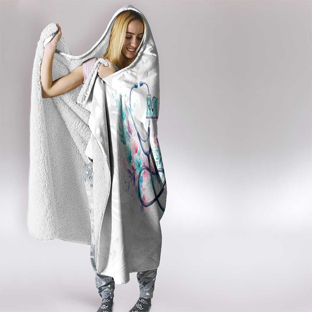 New Zealand Nurses RN Personalised Hooded Blanket Stethoscope Floral Maori Motif LT9 - Polynesian Pride