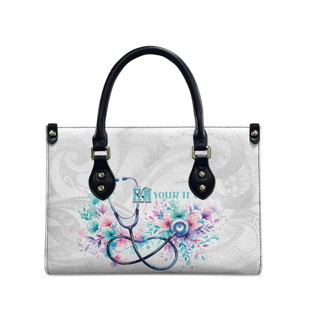 New Zealand Nurses RN Personalised Leather Bag Stethoscope Floral Maori Motif LT9 - Polynesian Pride