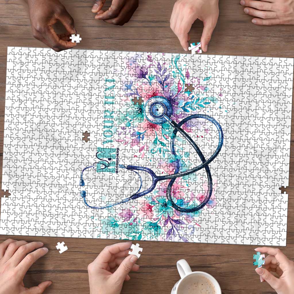 New Zealand Nurses RN Personalised Puzzle Stethoscope Floral Maori Motif LT9 - Polynesian Pride
