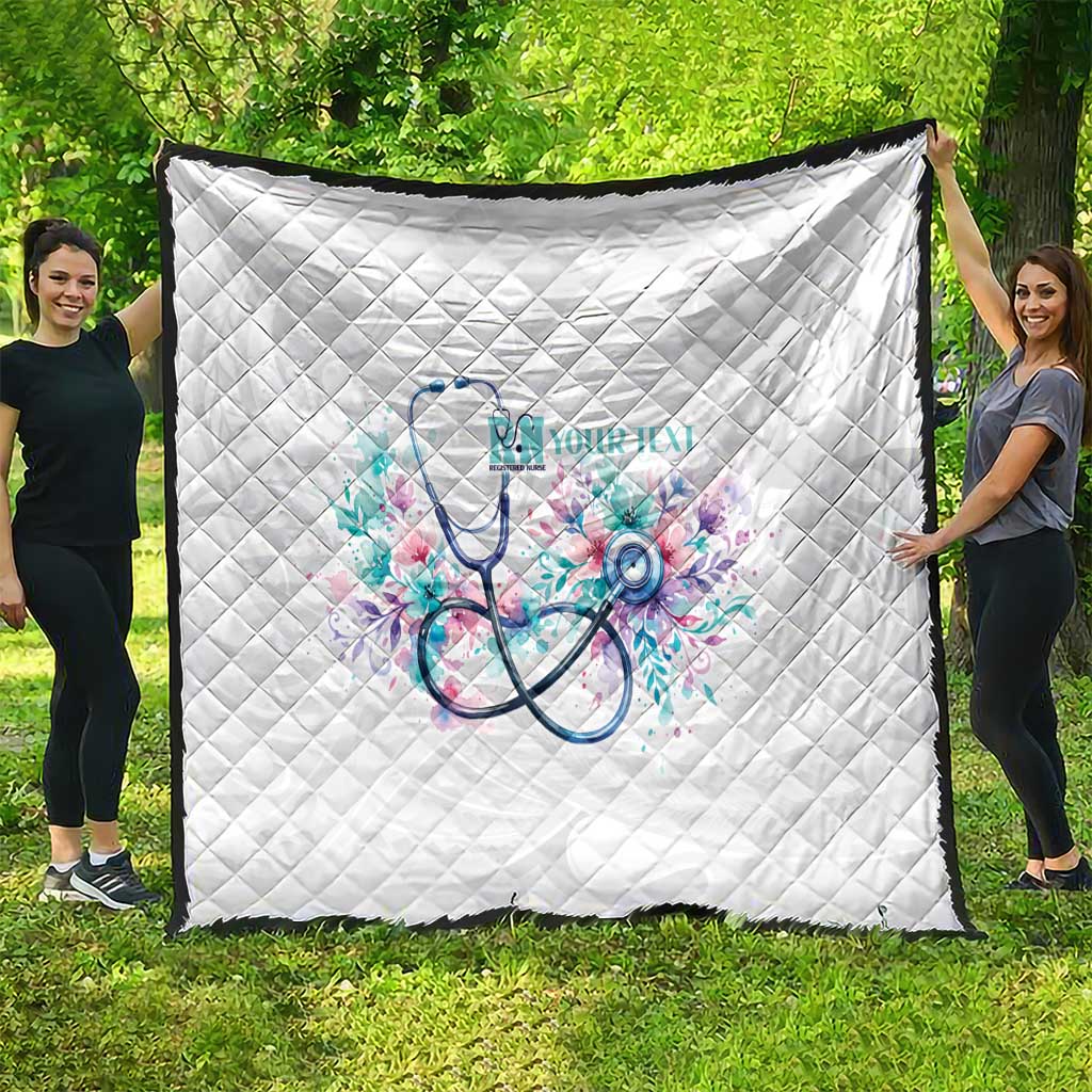 New Zealand Nurses RN Personalised Quilt Stethoscope Floral Maori Motif LT9 - Polynesian Pride