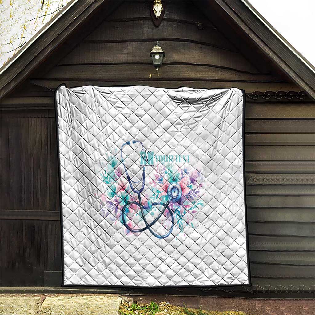 New Zealand Nurses RN Personalised Quilt Stethoscope Floral Maori Motif LT9 - Polynesian Pride