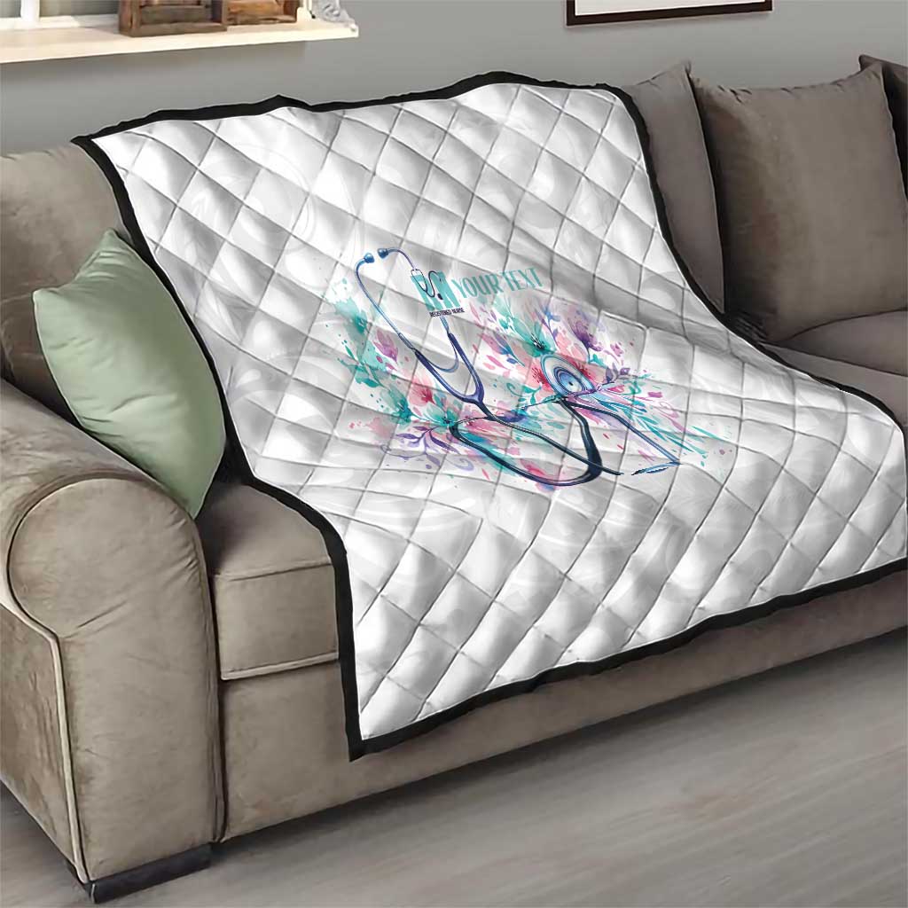 New Zealand Nurses RN Personalised Quilt Stethoscope Floral Maori Motif LT9 - Polynesian Pride