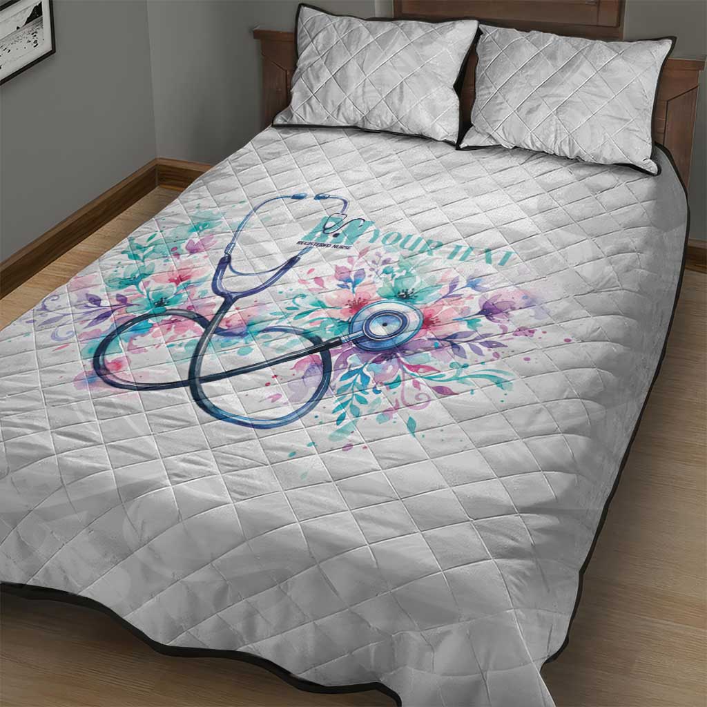 New Zealand Nurses RN Personalised Quilt Bed Set Stethoscope Floral Maori Motif LT9 - Polynesian Pride