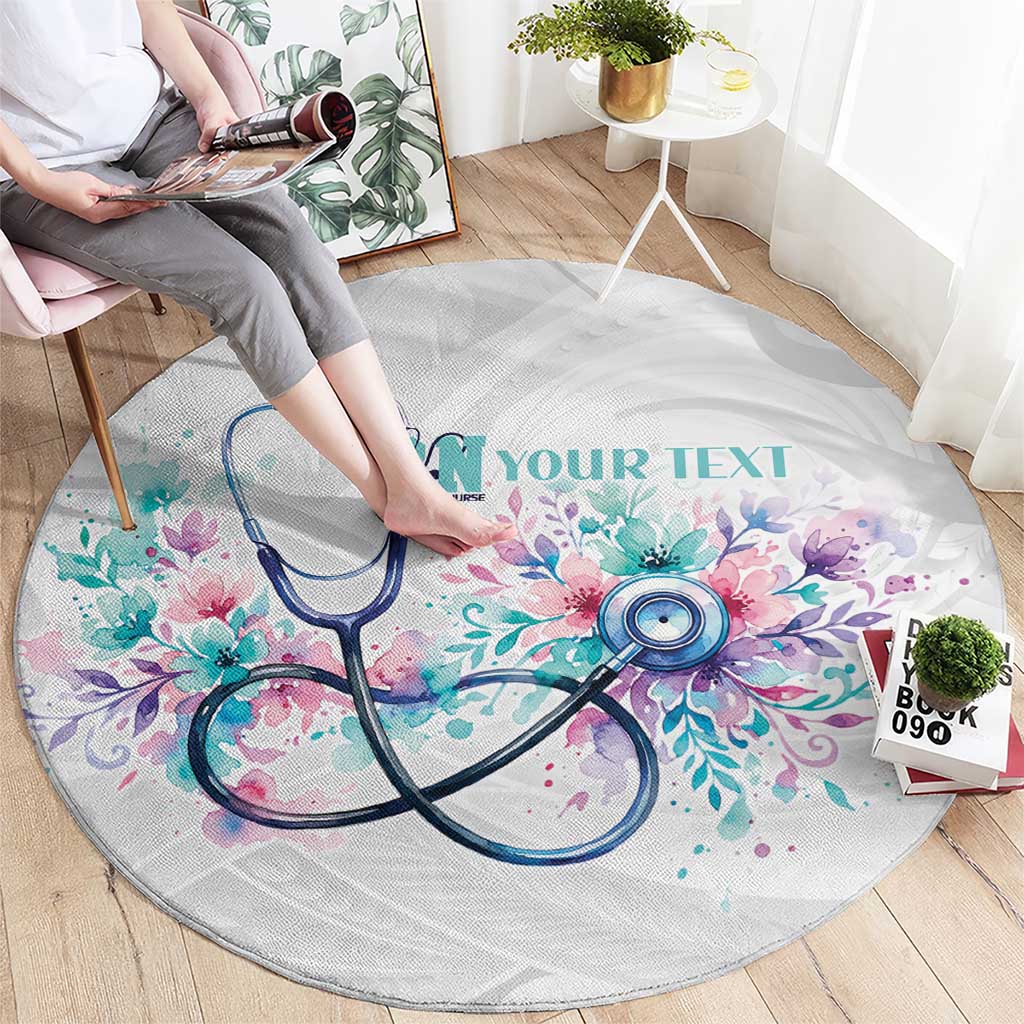 New Zealand Nurses RN Personalised Round Carpet Stethoscope Floral Maori Motif LT9 - Polynesian Pride