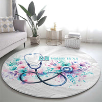 New Zealand Nurses RN Personalised Round Carpet Stethoscope Floral Maori Motif LT9 - Polynesian Pride