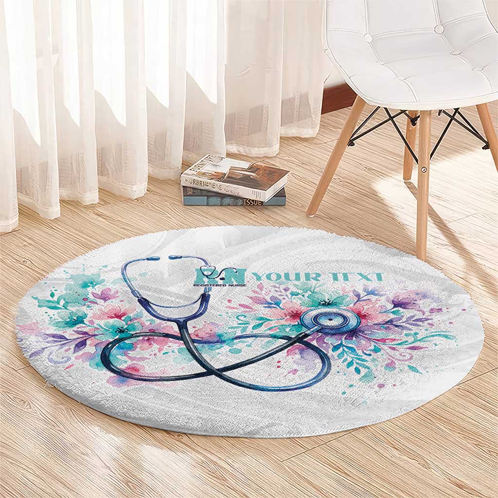 New Zealand Nurses RN Personalised Round Carpet Stethoscope Floral Maori Motif LT9 - Polynesian Pride
