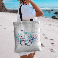 New Zealand Nurses RN Personalised Tote Bag Stethoscope Floral Maori Motif LT9 - Polynesian Pride